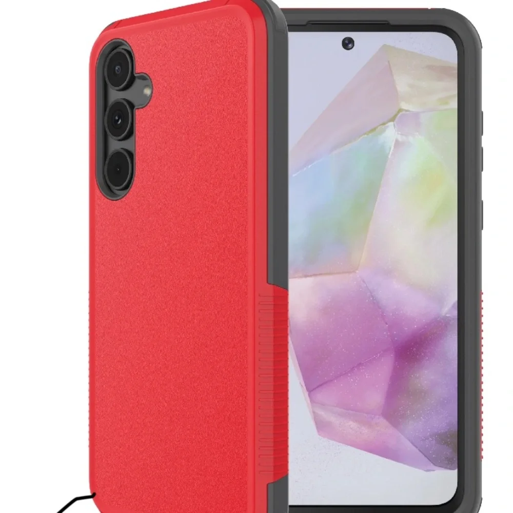 NWT protect onn Red slim rugged Protective Case for Samsung A35 5G